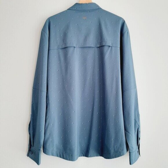 WIND RIVER Vented Back Fishing Utility Sleeve Button Down Shirt Blue Men's Sz XL - Picture 6 of 16